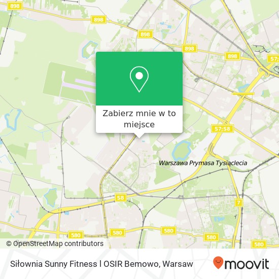 Mapa Siłownia Sunny Fitness l OSIR Bemowo