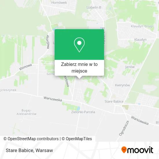 Mapa Stare Babice