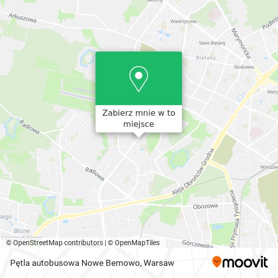 Mapa Pętla autobusowa Nowe Bemowo