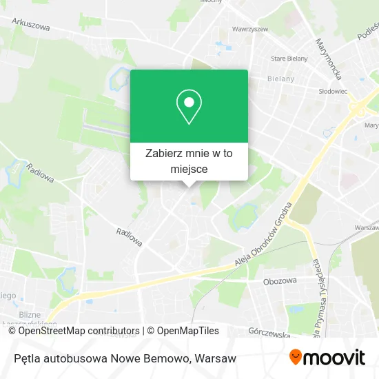 Mapa Pętla autobusowa Nowe Bemowo