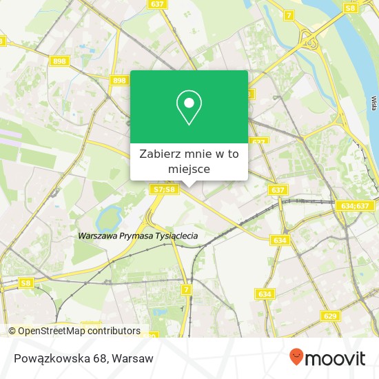 Mapa Powązkowska 68