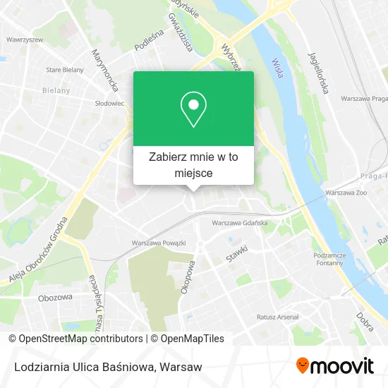 Mapa Lodziarnia Ulica Baśniowa