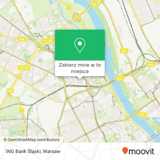 Mapa ING Bank Śląski