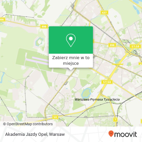 Mapa Akademia Jazdy Opel