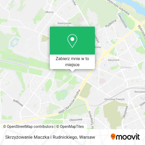 Mapa Skrzyżowanie Maczka i Rudnickiego