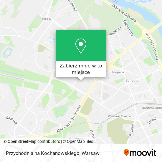 Mapa Przychodnia na Kochanowskiego