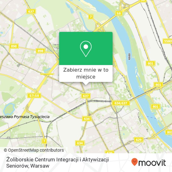 Mapa Żoliborskie Centrum Integracji i Aktywizacji Seniorów