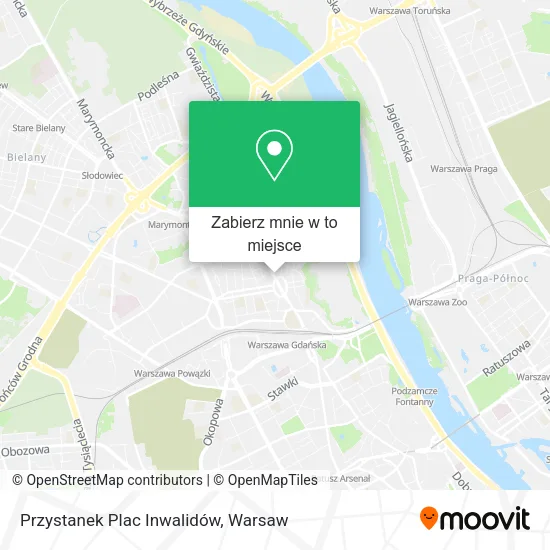 Mapa Przystanek Plac Inwalidów