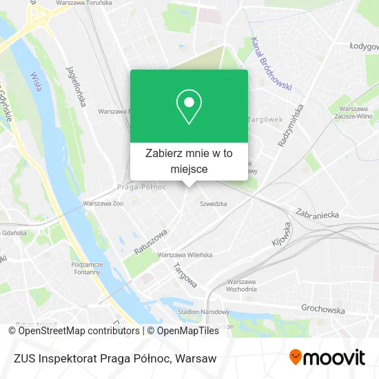 Mapa ZUS Inspektorat Praga Północ