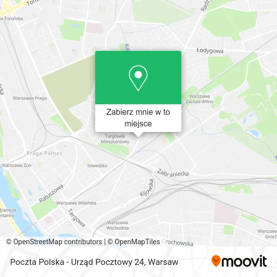 Mapa Poczta Polska - Urząd Pocztowy 24