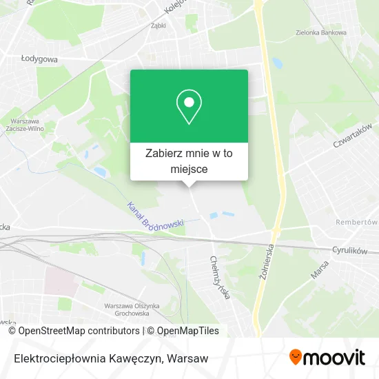 Mapa Elektrociepłownia Kawęczyn