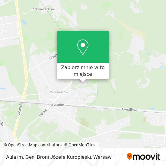 Mapa Aula im. Gen. Broni Józefa Kuropieski