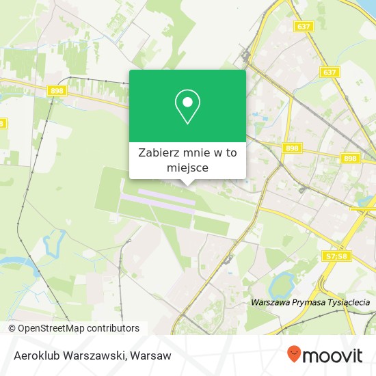 Mapa Aeroklub Warszawski