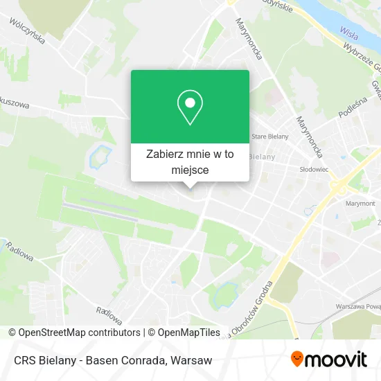 Mapa CRS Bielany - Basen Conrada