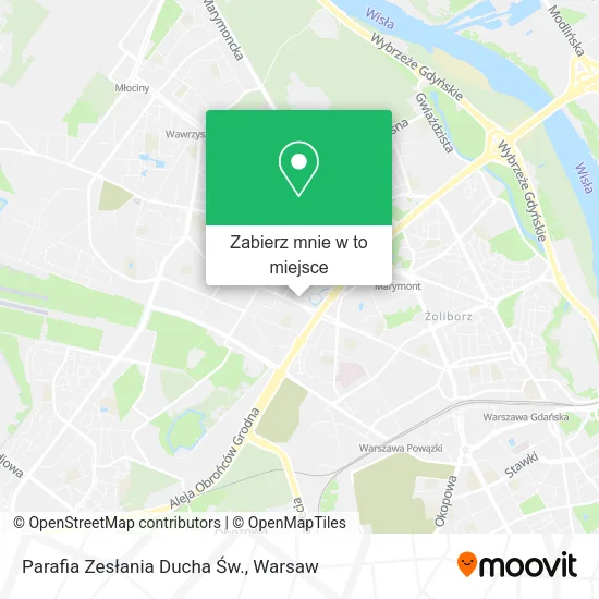 Mapa Parafia Zesłania Ducha Św.