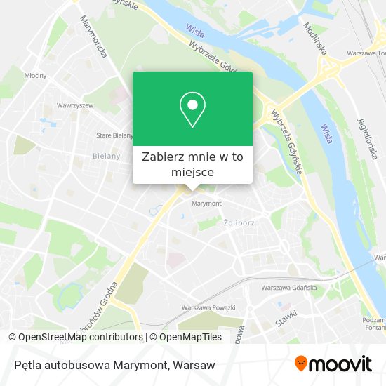 Mapa Pętla autobusowa Marymont