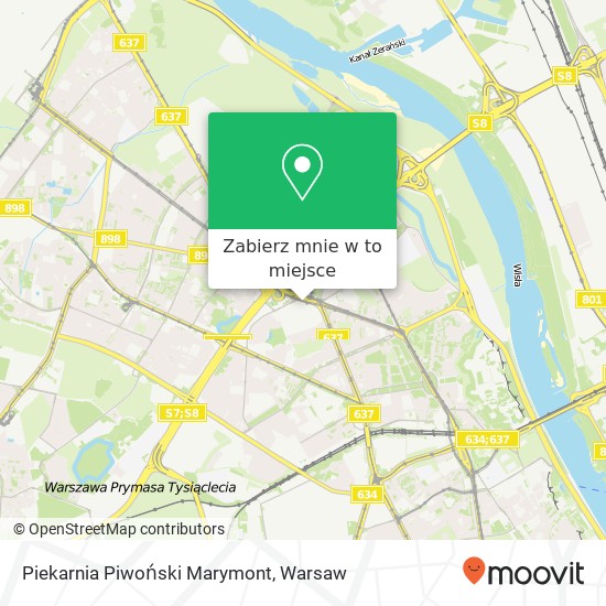 Mapa Piekarnia Piwoński Marymont