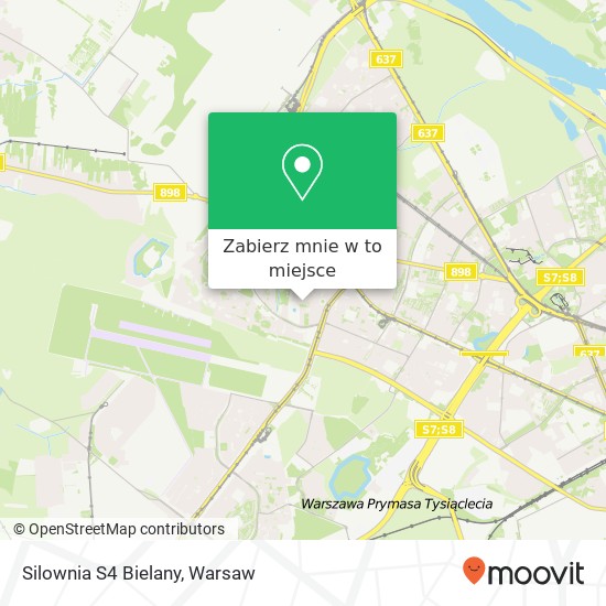 Mapa Silownia S4 Bielany