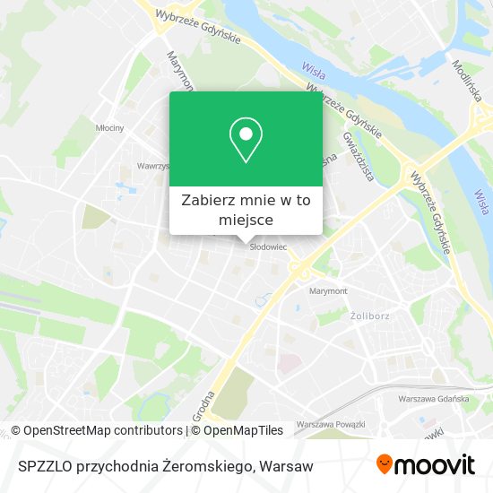 Mapa SPZZLO przychodnia Żeromskiego