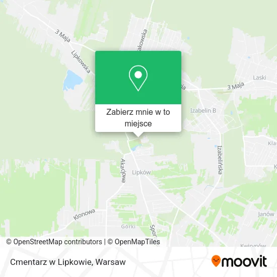 Mapa Cmentarz w Lipkowie