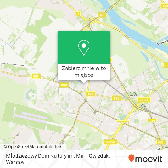 Mapa Młodzieżowy Dom Kultury im. Marii Gwizdak