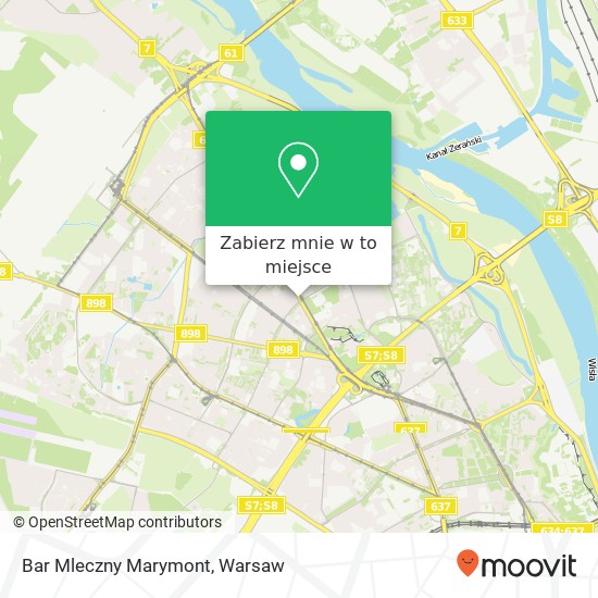 Mapa Bar Mleczny Marymont