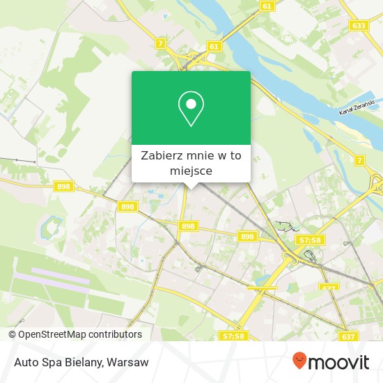 Mapa Auto Spa Bielany