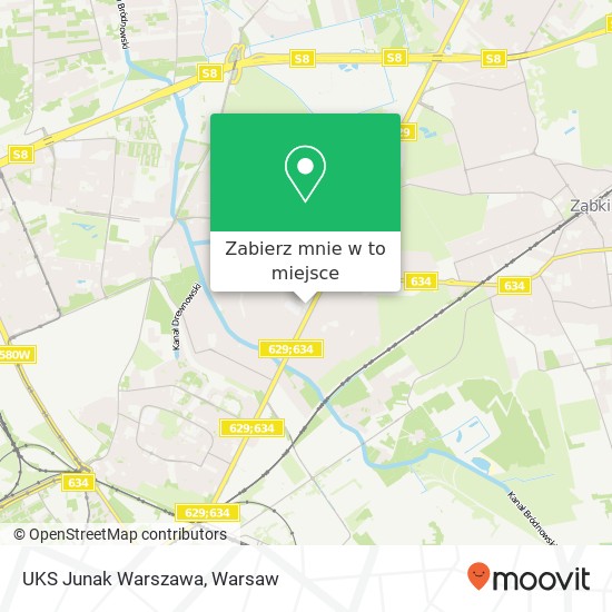 Mapa UKS Junak Warszawa