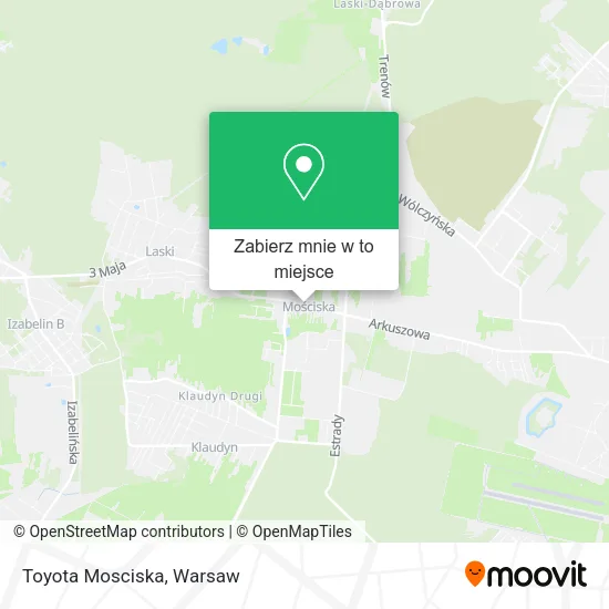 Mapa Toyota Mosciska