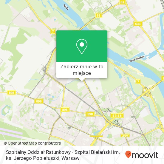 Mapa Szpitalny Oddział Ratunkowy - Szpital Bielański im. ks. Jerzego Popiełuszki