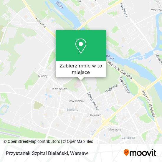 Mapa Przystanek Szpital Bielański