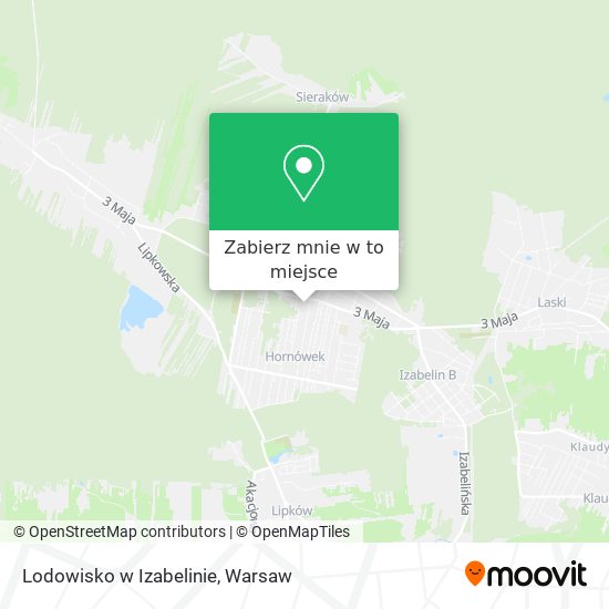 Mapa Lodowisko w Izabelinie