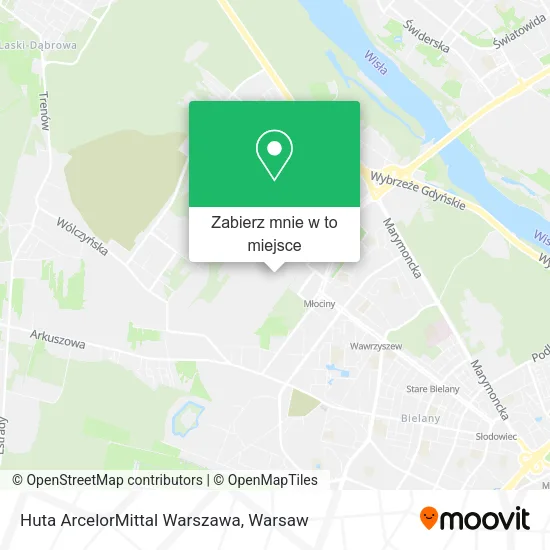 Mapa Huta ArcelorMittal Warszawa
