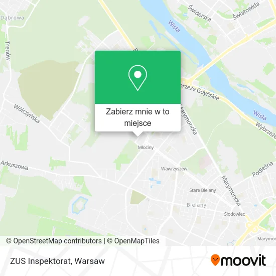 Mapa ZUS Inspektorat