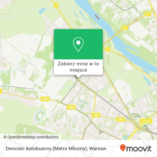 Mapa Dworzec Autobusovy (Metro Mlociny)