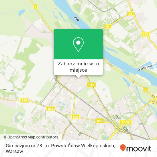 Mapa Gimnazjum nr 78 im. Powstańców Wielkopolskich