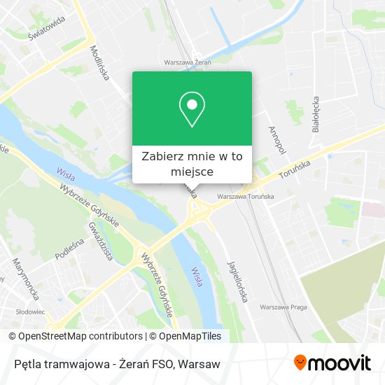 Mapa Pętla tramwajowa - Żerań FSO