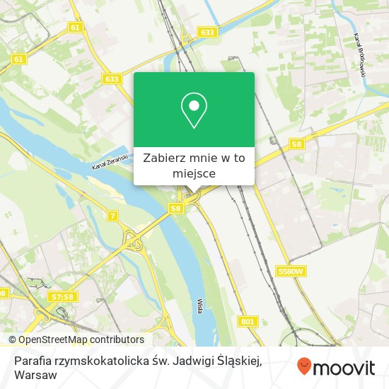 Mapa Parafia rzymskokatolicka św. Jadwigi Śląskiej