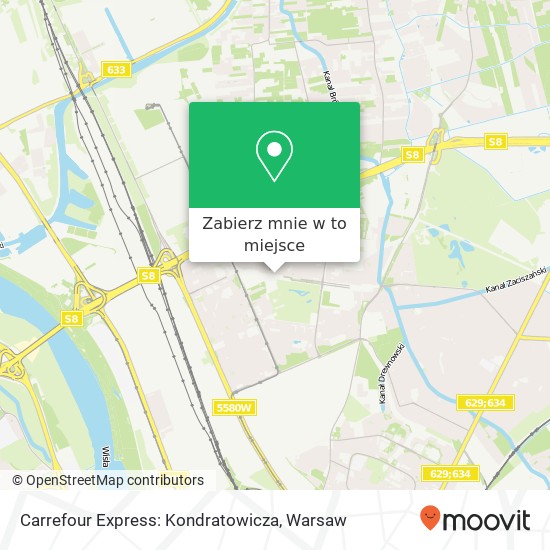 Mapa Carrefour Express: Kondratowicza