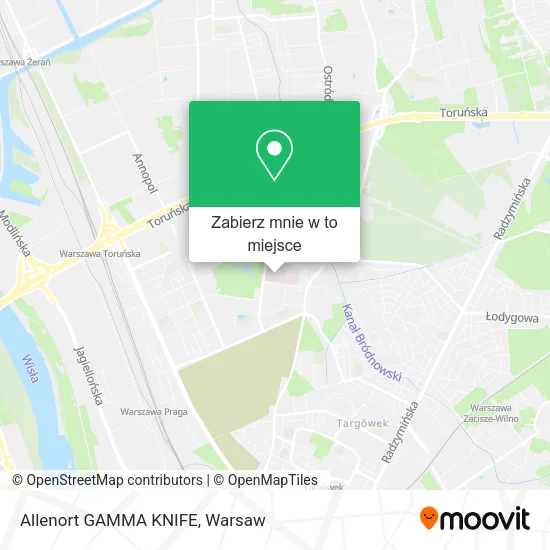 Mapa Allenort GAMMA KNIFE