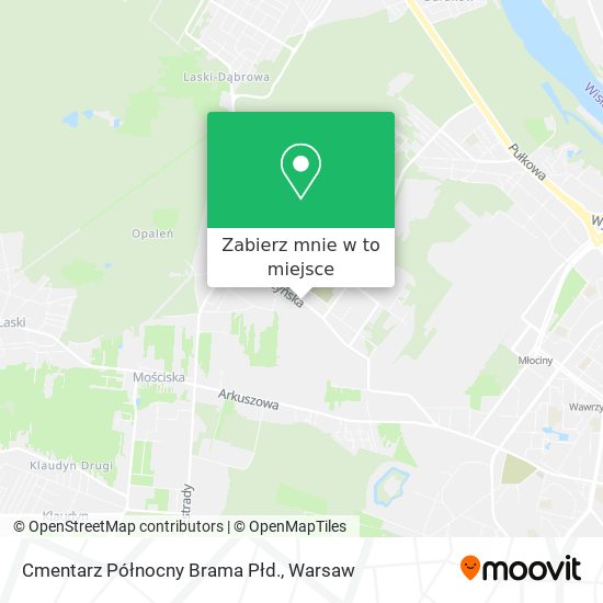 Mapa Cmentarz Północny Brama Płd.