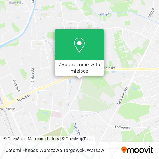 Mapa Jatomi Fitness Warszawa Targówek