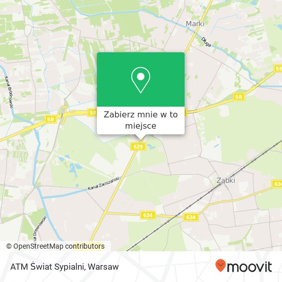 Mapa ATM Świat Sypialni