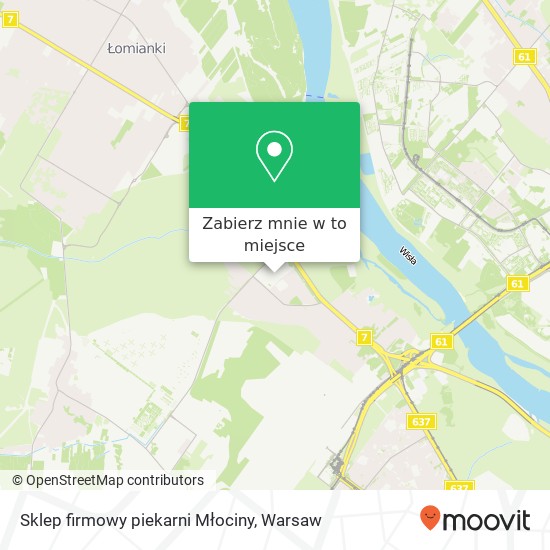 Mapa Sklep firmowy piekarni Młociny