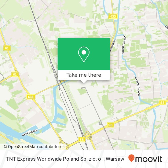 Mapa TNT Express Worldwide Poland Sp. z o. o .