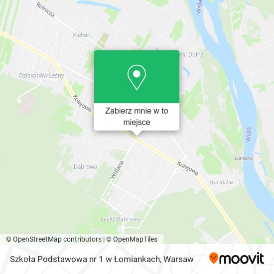 Mapa Szkoła Podstawowa nr 1 w Łomiankach