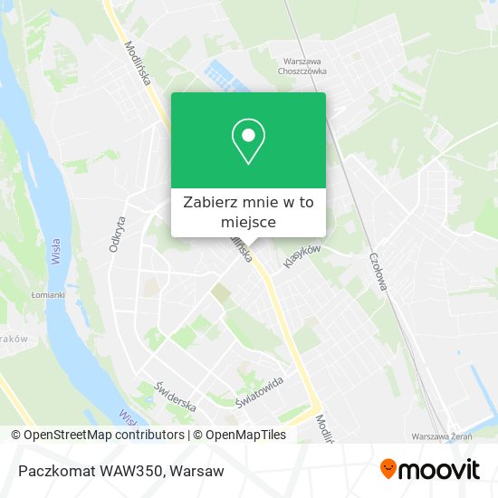 Mapa Paczkomat WAW350