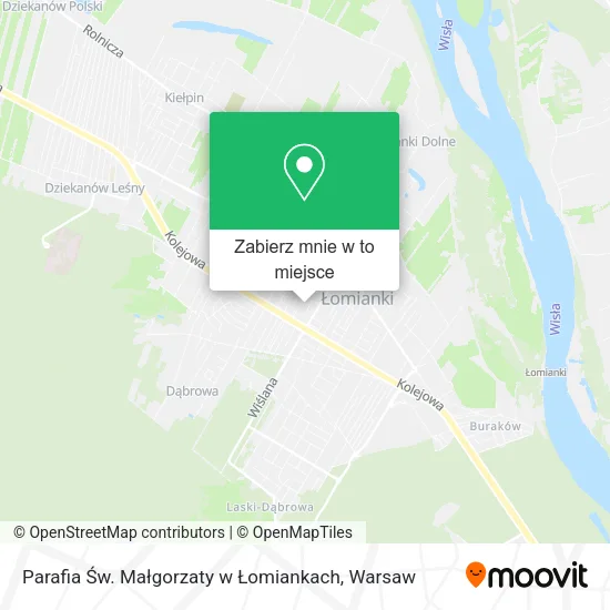 Mapa Parafia Św. Małgorzaty w Łomiankach