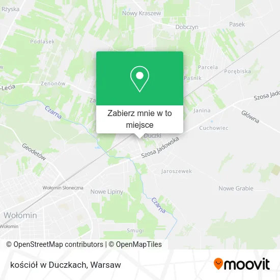 Mapa kościół w Duczkach