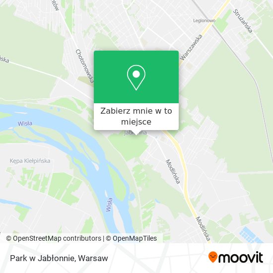 Mapa Park w Jabłonnie